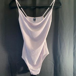 Pink/Nude Cowl Neck bodysuit